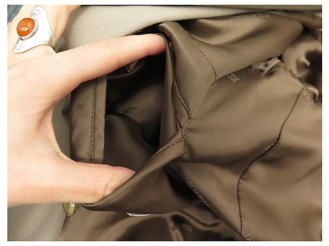 Hermès GIACCA DIRITTA HERMES T 52 L GIACCA TRENCH IMPERMEABILE BEIGE - vista 8