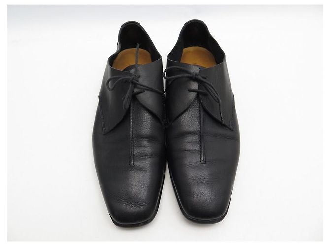 Hermès SCARPE DERBY HERMES 41 SCARPE NERE IN PELLE DI CANGURO Nero - vista 5