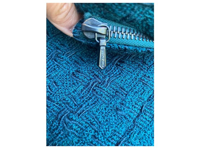 Chanel Tweedjacke aus Wolle Dunkelgrün - Ansicht 7