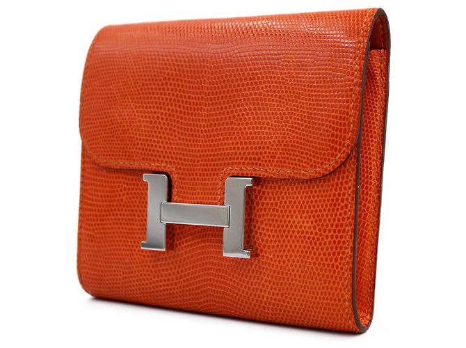 Hermès Cartera Hermes Constance Naranja Coral - vista 2