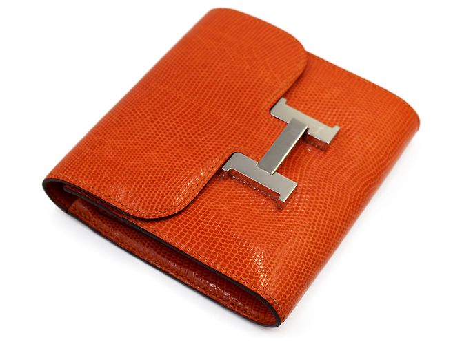 Hermès Cartera Hermes Constance Naranja Coral - vista 5