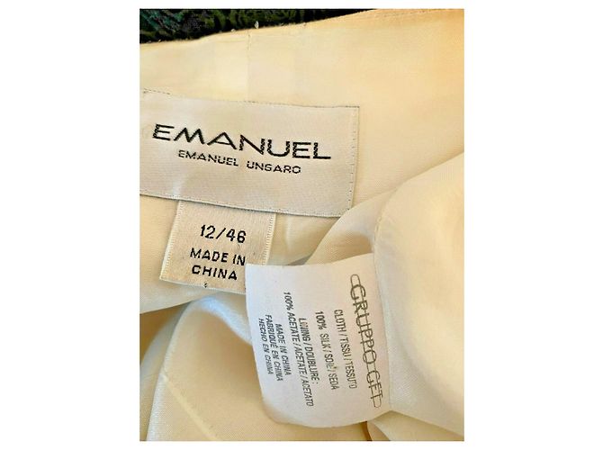 Emanuel Ungaro Ungaro Vintage Weste Seide Mehrfarben Golden Roh - Ansicht 4