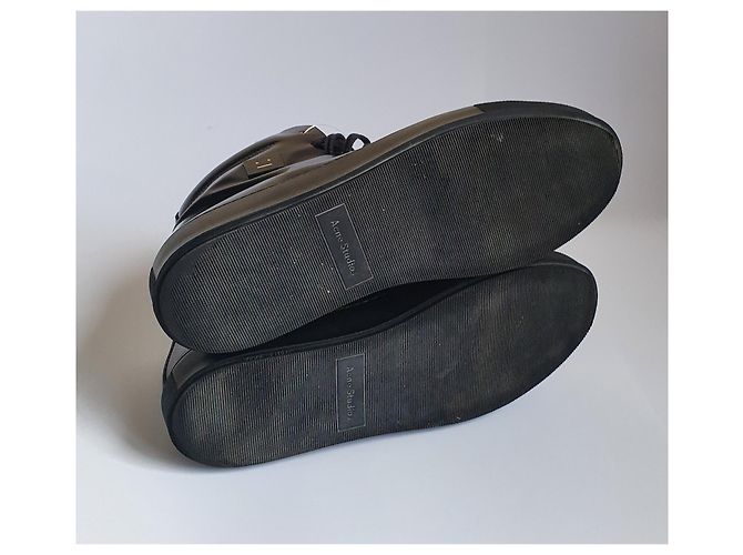 Sneakers Acne Studios in pelle nera Nero - vista 6