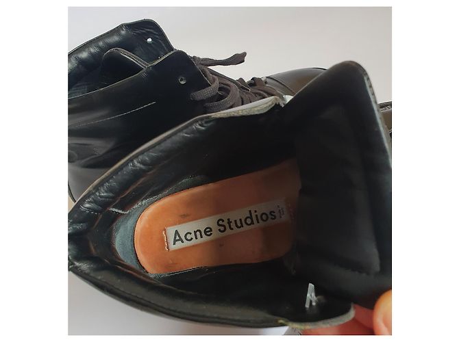 Sneakers Acne Studios in pelle nera Nero - vista 7