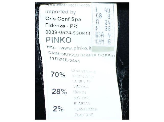 Pinko Black Mini Skirt with Crystal Accent - view 6