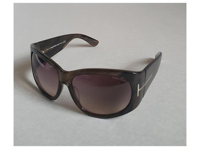 Tom Ford Felicity Sonnenbrille Beige Kunststoff Oval Mehrfarben - Ansicht 3