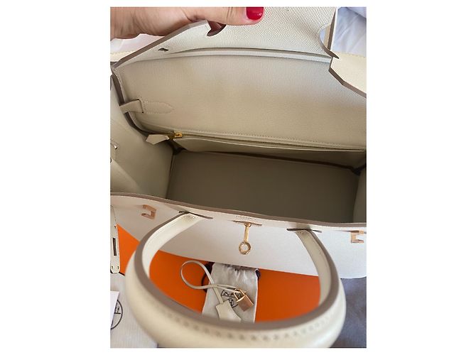 Hermès Borsa HERMES BIRKIN 35 neuf Bianco - vista 12