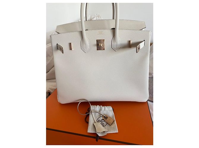 Hermès Borsa HERMES BIRKIN 35 neuf Bianco - vista 16
