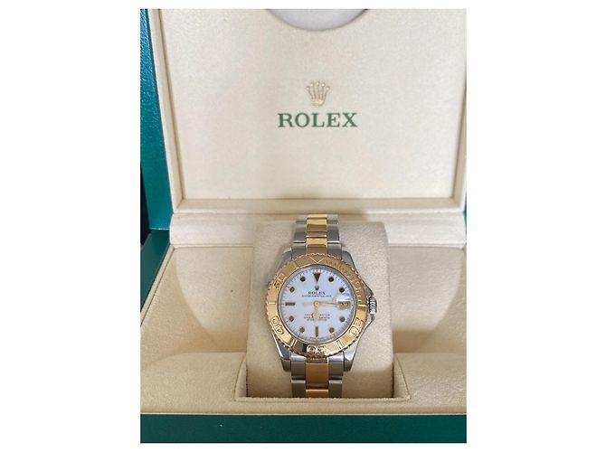 Rolex YACHT-MASTER 168623 Automatico Oro e Acciaio Argento Giallo - vista 3