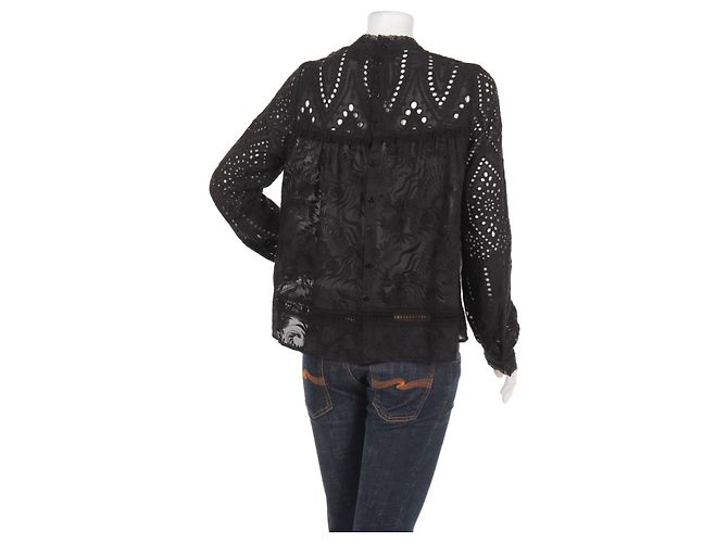 Autre Marque Blusa de algodón negra Ravn Negro - vista 2