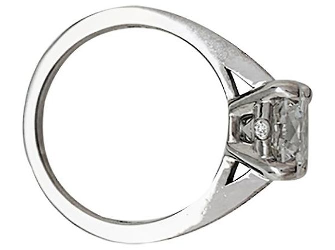 inconnue Platinring mit einem 2,02 Karat Diamanten - HRD-Zertifikat - Ansicht 4