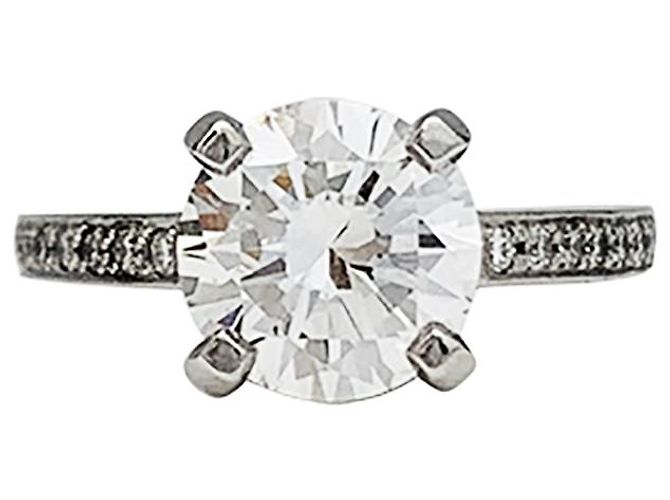 inconnue Platinring mit einem 2,02 Karat Diamanten - HRD-Zertifikat - Ansicht 5