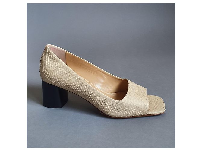 Aeyde Absatzschuhe Ecru Leder Größe 37 - Ansicht 2