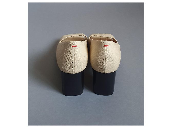 Aeyde Absatzschuhe Ecru Leder Größe 37 - Ansicht 4
