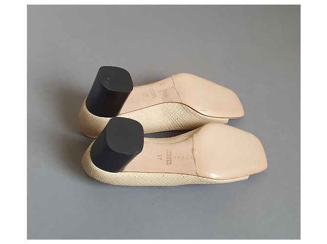 Aeyde Absatzschuhe Ecru Leder Größe 37 - Ansicht 5