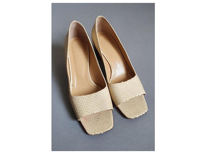 Aeyde Absatzschuhe Ecru Leder Größe 37 - Ansicht 6