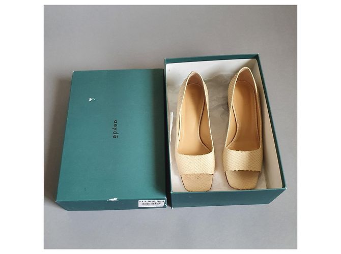 Aeyde Absatzschuhe Ecru Leder Größe 37 - Ansicht 8