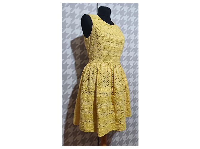 Abito midi in cotone giallo Needle & Thread - vista 2