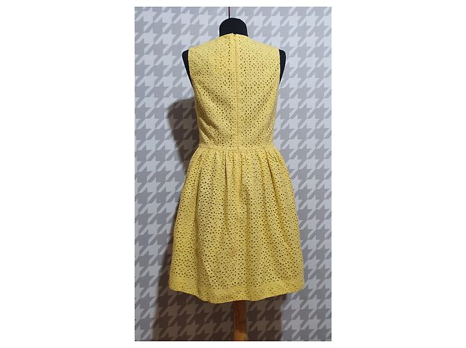 Abito midi in cotone giallo Needle & Thread - vista 3