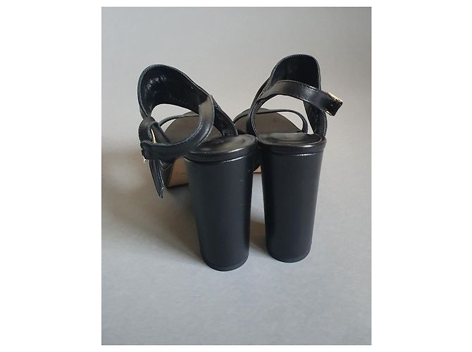 Sandali Marc Cain in pelle nera Nero - vista 3