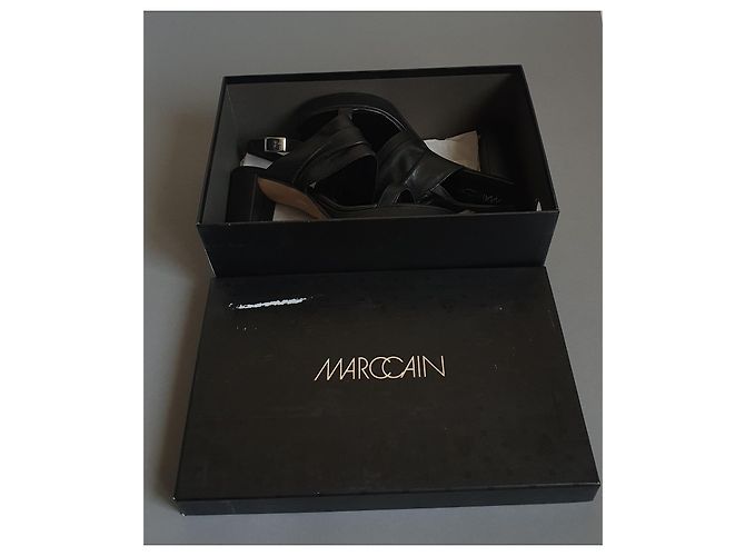 Sandali Marc Cain in pelle nera Nero - vista 6
