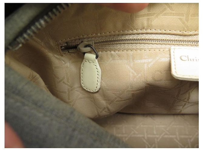 CHRISTIAN DIOR LADY SMALL BAG HANDTASCHE CANVAS GRAU CANVAS HANDTASCHE - Ansicht 21
