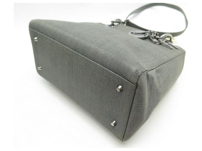 CHRISTIAN DIOR LADY SMALL BAG HANDTASCHE CANVAS GRAU CANVAS HANDTASCHE - Ansicht 4