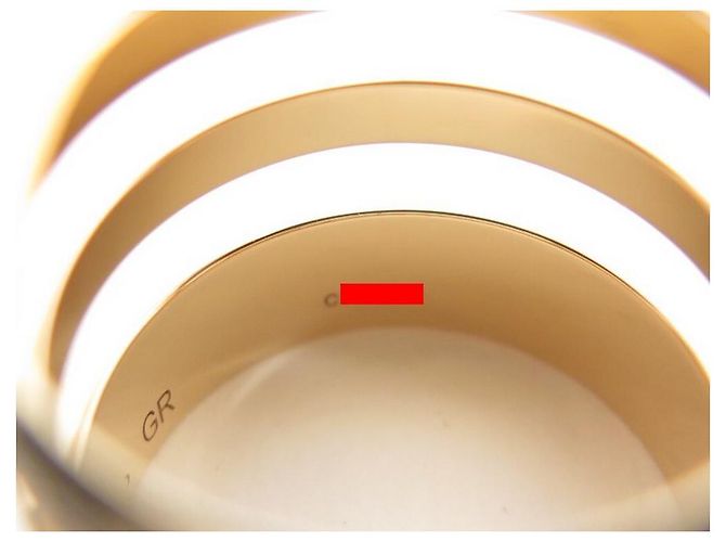 ANELLO REPOSSI MODULO BERBERE 3 RIGHE DIAMANTI E ORO ROSA 18k t54 Squillare D'oro - vista 4