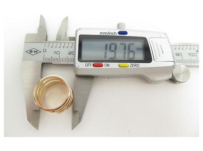 ANELLO REPOSSI MODULO BERBERE 3 RIGHE DIAMANTI E ORO ROSA 18k t54 Squillare D'oro - vista 7