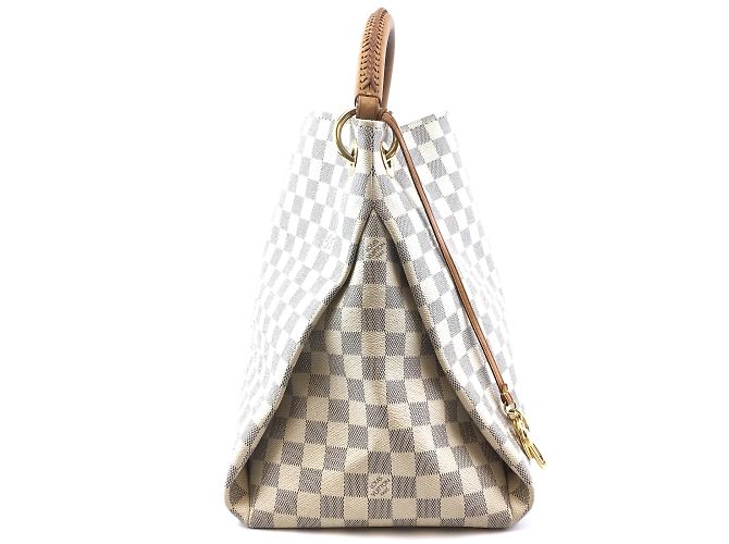 Louis Vuitton Artsy MM Damier Azur Canvas Bianco - vista 3