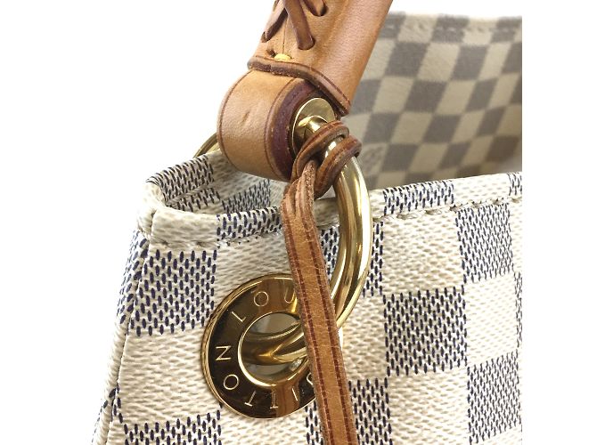 Louis Vuitton Artsy MM Damier Azur Canvas Bianco - vista 4