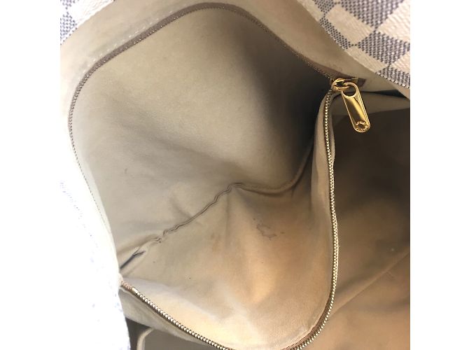 Louis Vuitton Artsy MM Damier Azur Canvas Bianco - vista 9