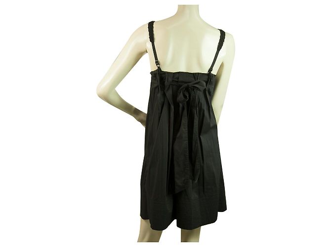 BCBG Max Azria Black Crochet Knit Bust Straps Mini-Länge Kleidergröße 0 Schwarz - Ansicht 2