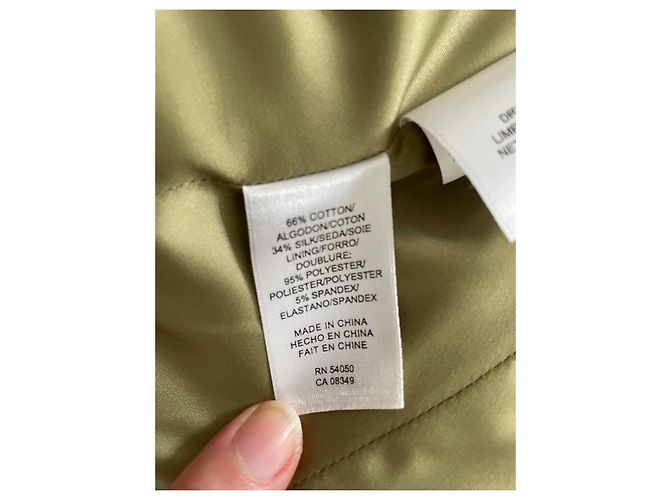 Anne Klein Jacke Python Print Baumwolle Seide Khaki Grün Python drucken - Ansicht 3