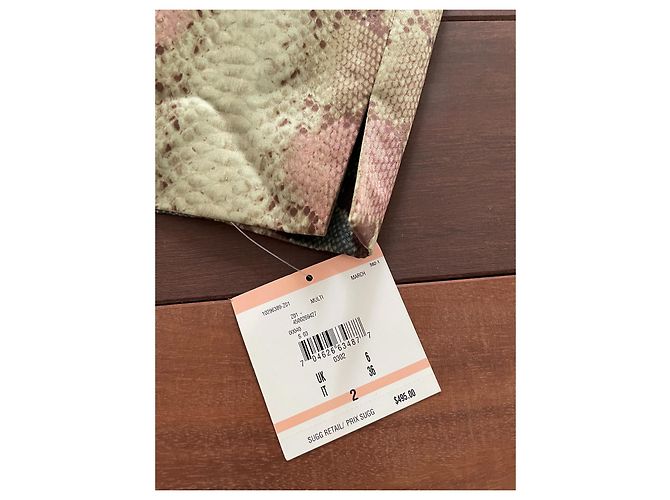 Anne Klein Jacke Python Print Baumwolle Seide Khaki Grün Python drucken - Ansicht 4