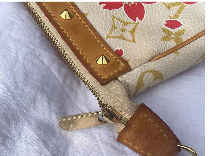 Louis Vuitton fiore di ciliegio Rosso Beige D'oro Crema - vista 6