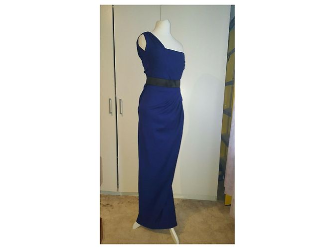 Donna Karan Einschultriges Säulenkleid Blau - Ansicht 3