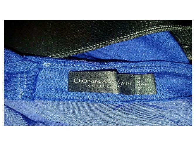 Donna Karan Einschultriges Säulenkleid Blau - Ansicht 7