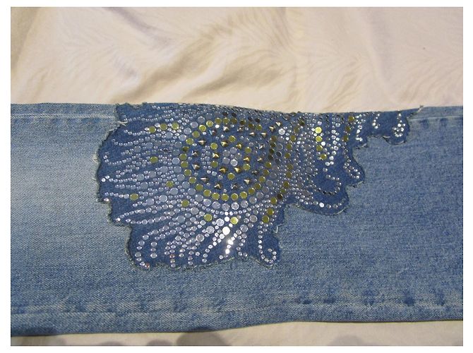Sehr seltene Bootcut Nietenjeans Just Cavalli für Damengröße 29 (INTER.) - Ansicht 3