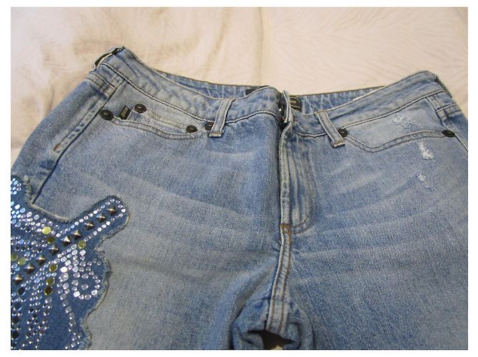 Sehr seltene Bootcut Nietenjeans Just Cavalli für Damengröße 29 (INTER.) - Ansicht 4