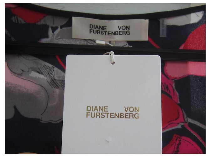 Top de seda Diane Von Furstenberg Rojo Floating Florals Night Roja - vista 4