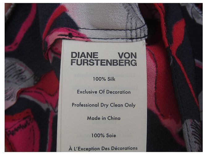 Top de seda Diane Von Furstenberg Rojo Floating Florals Night Roja - vista 6