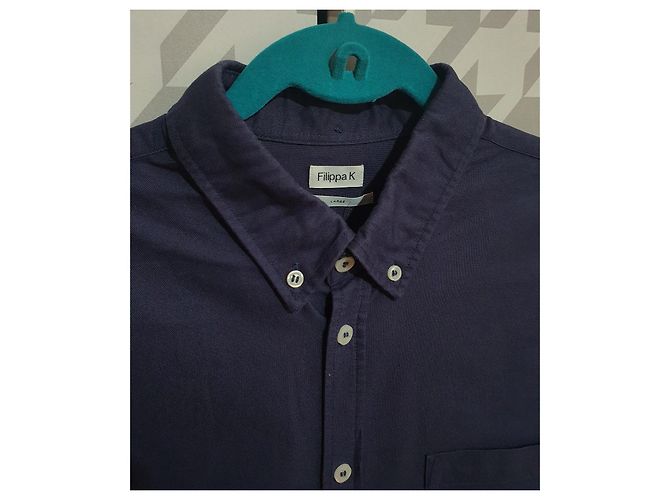 Camicia Filippa K in cotone blu L - vista 4