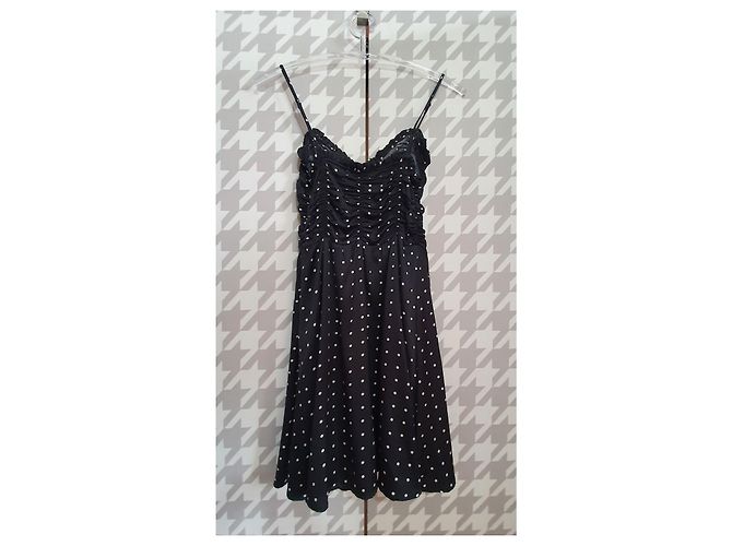 Maje Kleid mit Polka Dots Schwarz Viskose - Ansicht 3