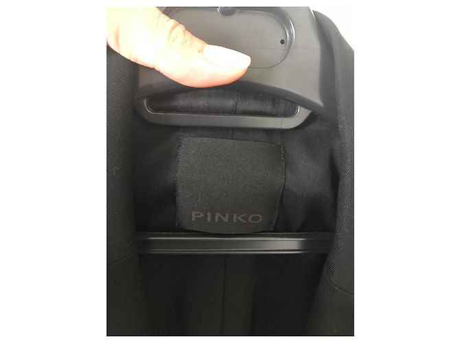 Pinko Jacke Schwarz Viscose Größe S - Ansicht 4