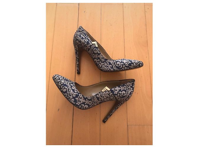 Décolleté Pinko in denim blu 8 cm - vista 3