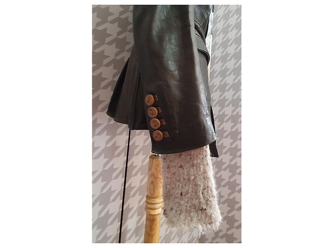 Autre Marque Isaac Sellam Lederjacke braun - Ansicht 5