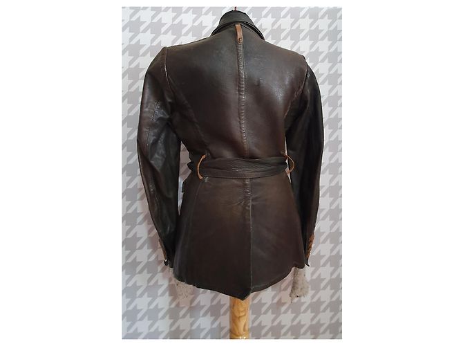 Autre Marque Isaac Sellam Lederjacke braun - Ansicht 6