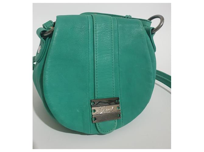 Mini borsa Diesel in pelle verde - vista 3