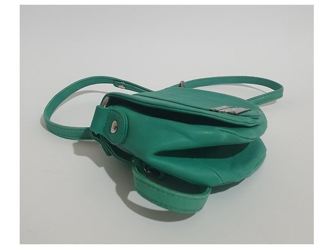 Mini borsa Diesel in pelle verde - vista 4